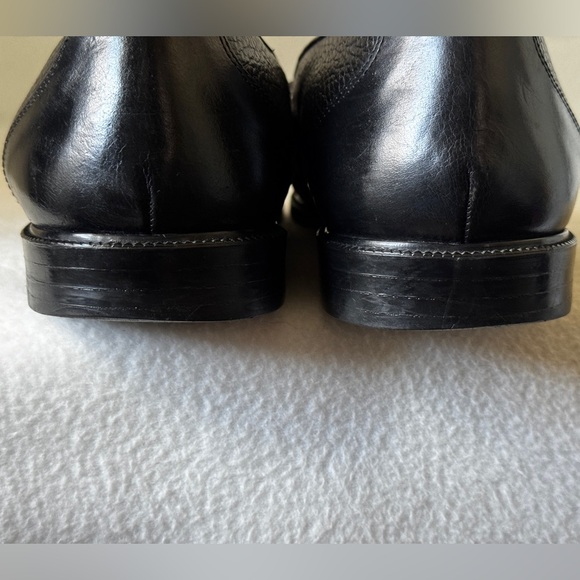 Stanley Blacker Men’s size 10 Leather Black Tasseled Loafers - Picture 13 of 16